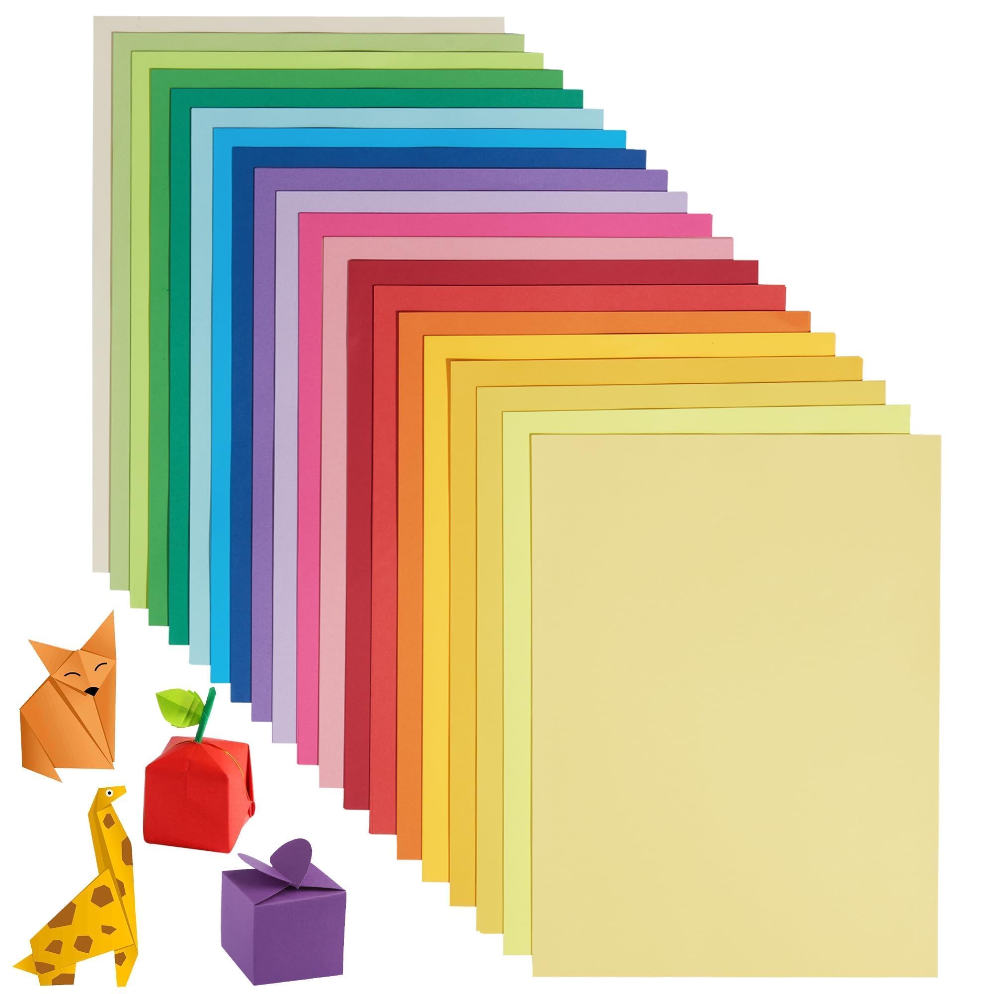 \"*\"様 Melody Frame Premium Material Paper Beyoslf 80 Sheets Colored Cardstock Paper 20 Assorted Colors